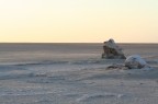 Chott el-Jerid, Tunisia.
Residui di sale lasciati dal mare che arriva in questa zona desertica (a 150 km dall'Algeria) solo d'inverno. Si trova a -20m s.l.m.