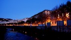 Genova, corso Galliera, lungo fiume al tramonto