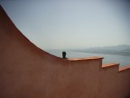 Uno scorcio del golfo di Patti visto dalla terrazza della Villa Amato di Tindari. La foto  stata scattata la scorsa estate (2006) con una macchina digitale Caplio R2