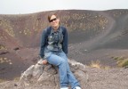 Io con il bellissimo sfondo dell'Etna...