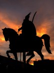 Statua di Skenderbeu a Tirana (Albania)