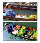 Due scatti fatti al mercato galleggiante di Bangkok. Un classico per ogni turista che ci sia passato...