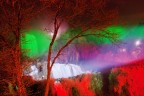 Le cascate delle Marmore illuminate col Tricolore