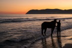 Un bel momento ripreso sulla spiaggia di Alassio durante uno splendido tramonto.