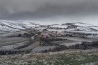 Un piccolo paesello del sud Sardegna spolverato da un nevicata, fenomeno che da queste parti non  mai frequente.