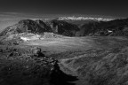 Da monte Reixa verso il rifugio Argentea con lo sfondo delle Alpi Marittime