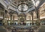 la sala di preghiera comunitaria nella moschea di Roma, opera di Paolo Portoghesi