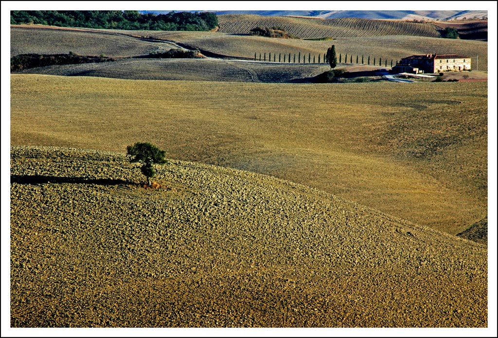 tramonto in val d'orcia