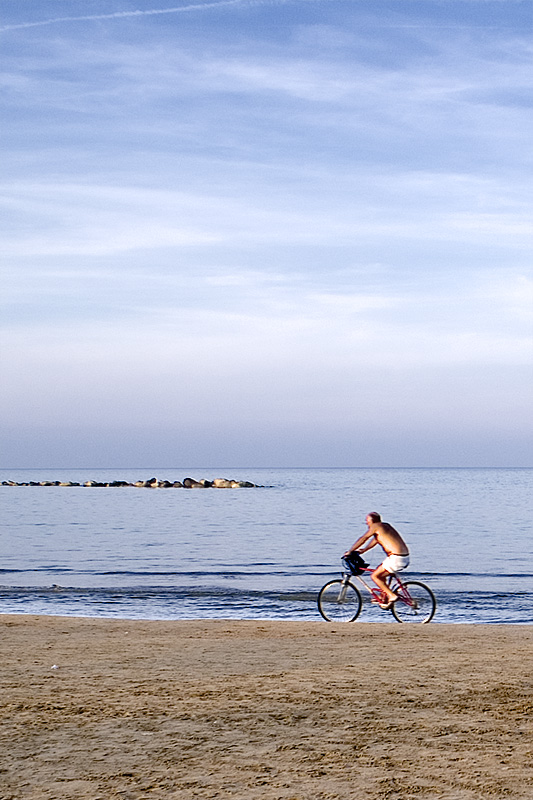 in bicicletta