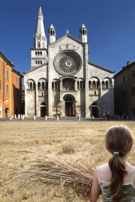 mietitura in piazza
