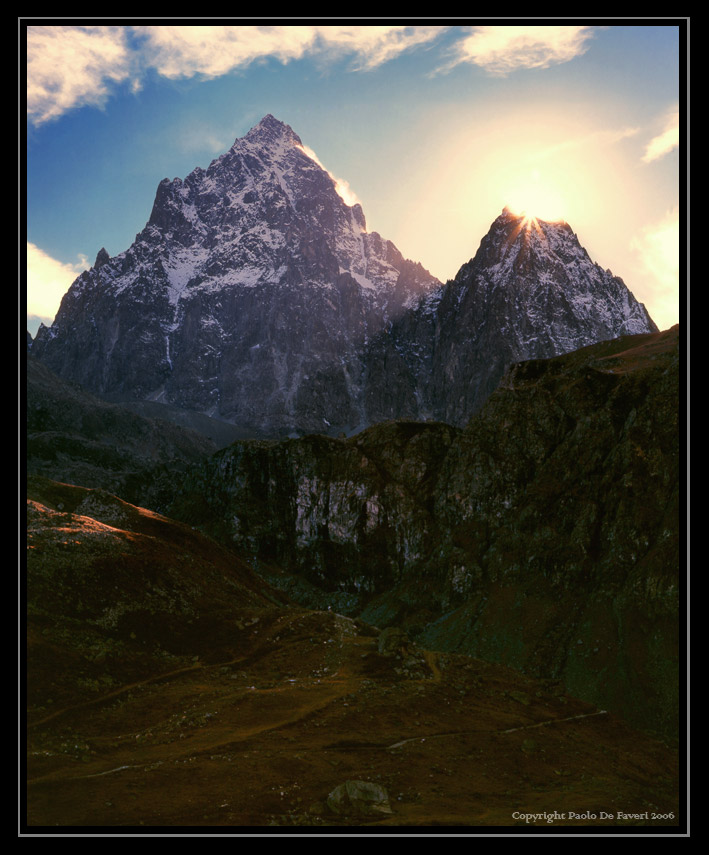 Tramonto dietro al Monviso.