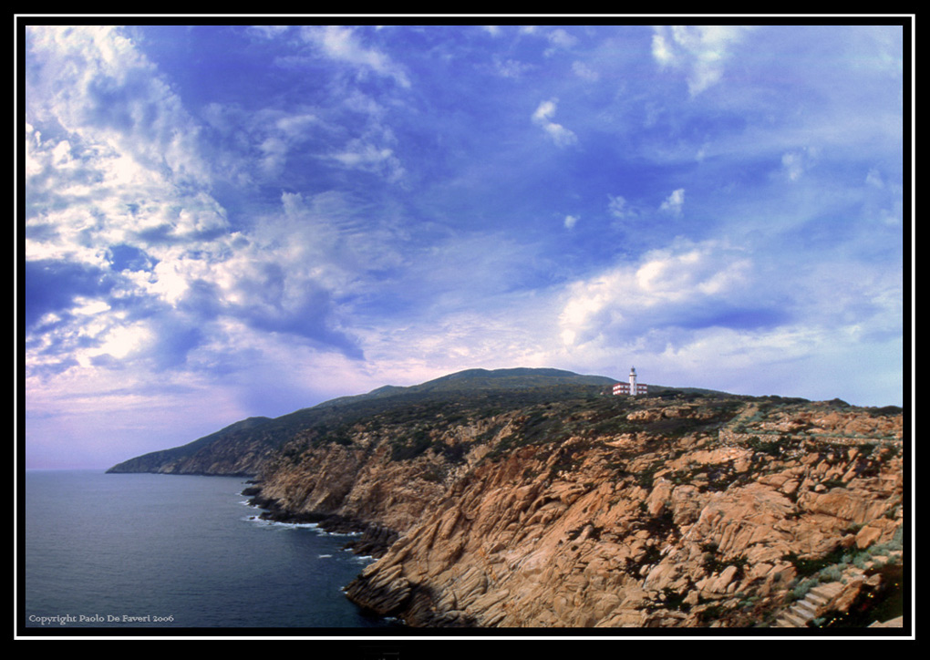 Il faro di Punta Capel Rosso. Isola del Giglio, Toscana.