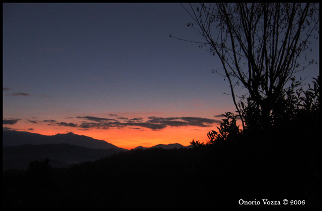 tramonto sul meta