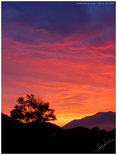 Tramonto verso nord-ovest