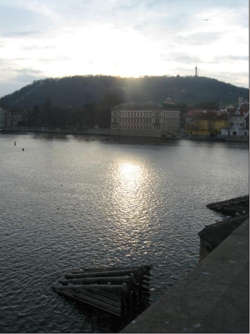 tramonto dal ponte