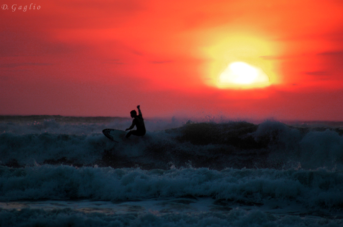 Surfer on colors