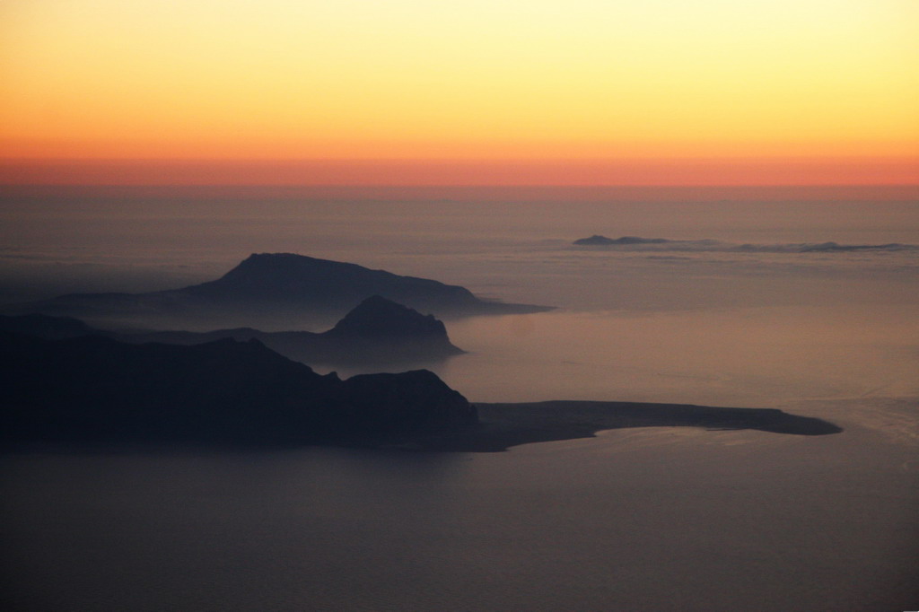 Tramonto dall'aereo