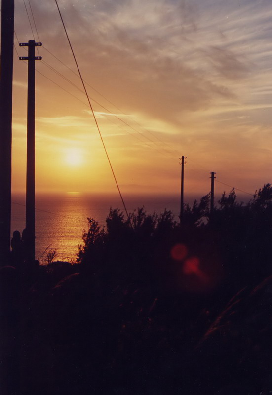 tramonto fra i pali