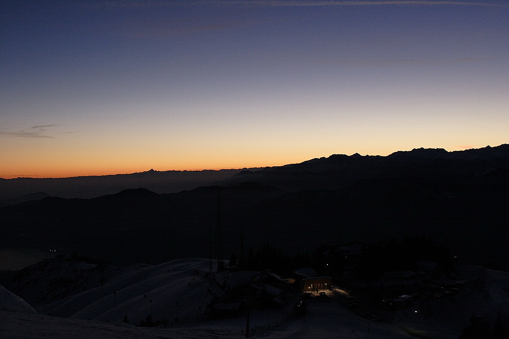 Tramonto in montagna