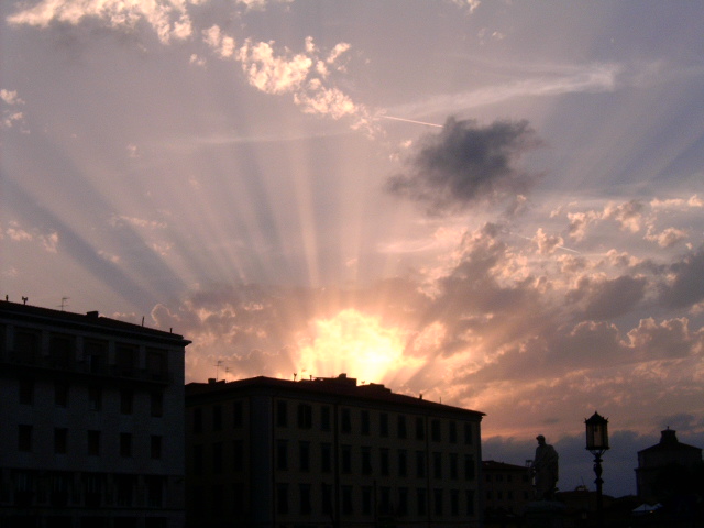 tramonto coperto
