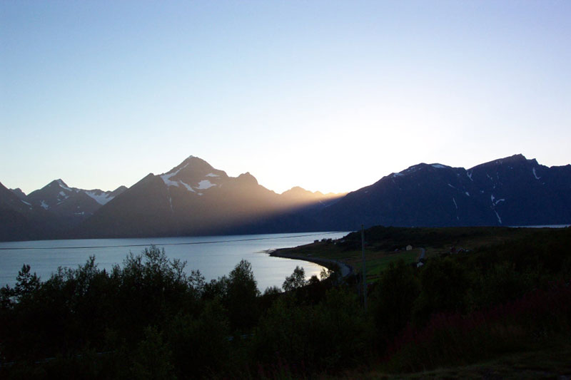 Tramonto sui fiordi