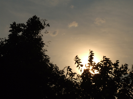 tramonto in collina