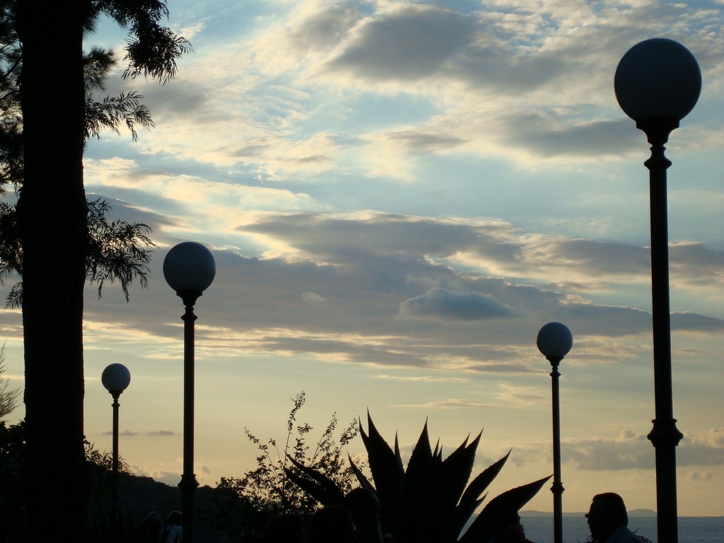 ombre sul tramonto