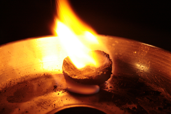 the fire