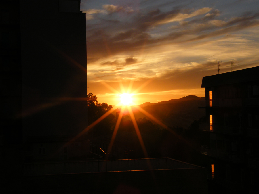 Tramonto in citt