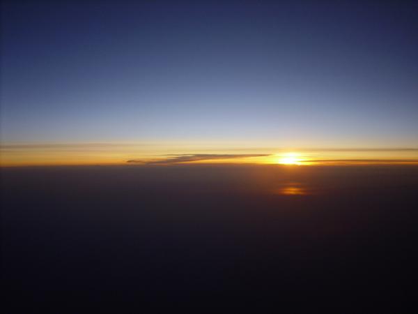 Tramonto dall'aereo