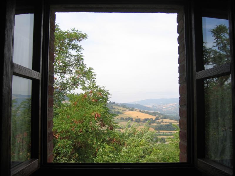 Vista dall'agriturismo
