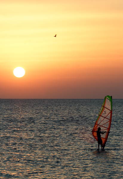 Windsurf all'alba