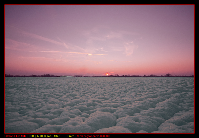tramonto invernale