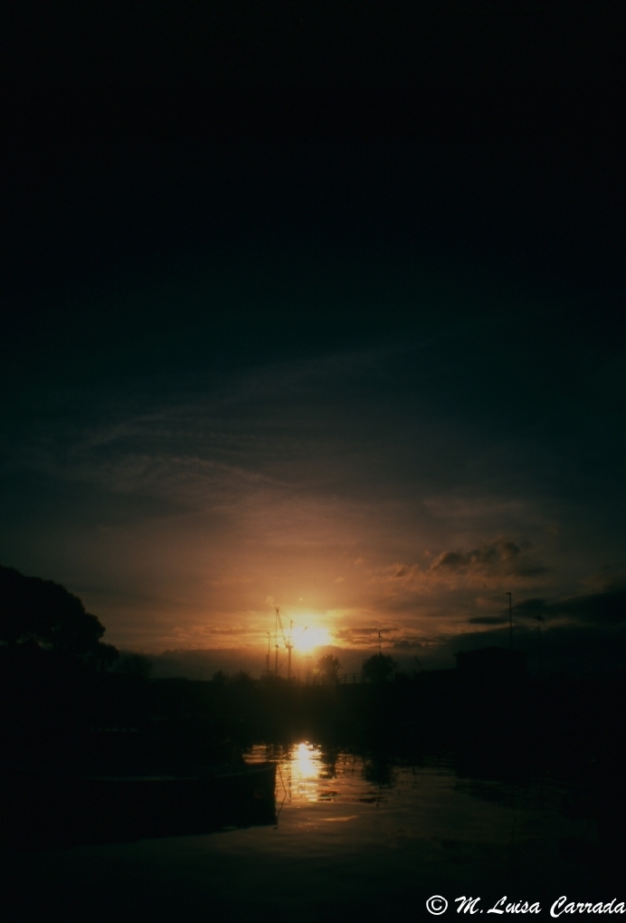 tramonto dal porticciolo di Arbatax