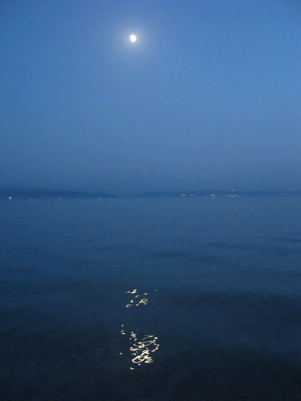 Moon on the sea