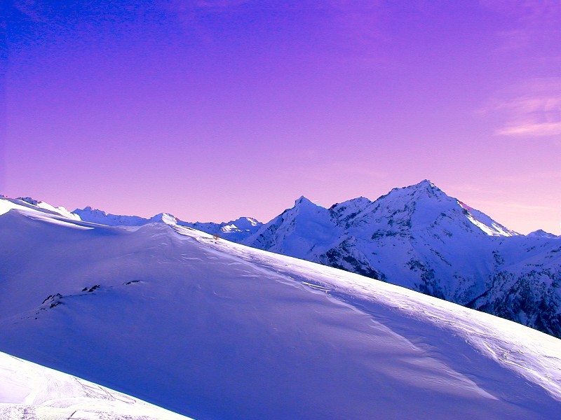 Tramonto in montagna