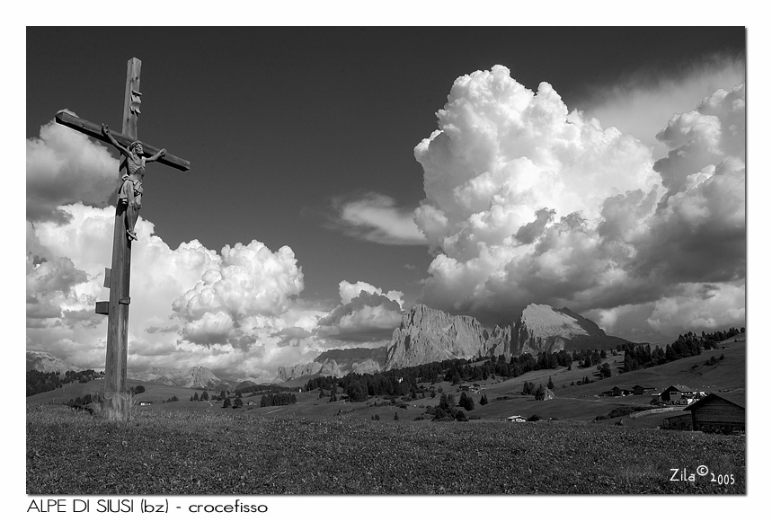 crocifisso sull'alpe di siusi