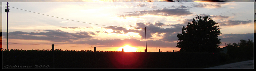 arriva il tramonto......