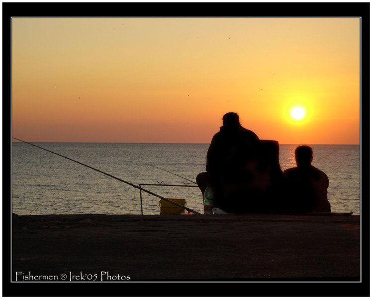 Pescatori al tramonto