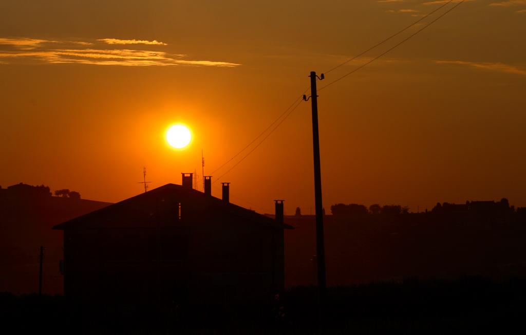 Controluce al tramonto