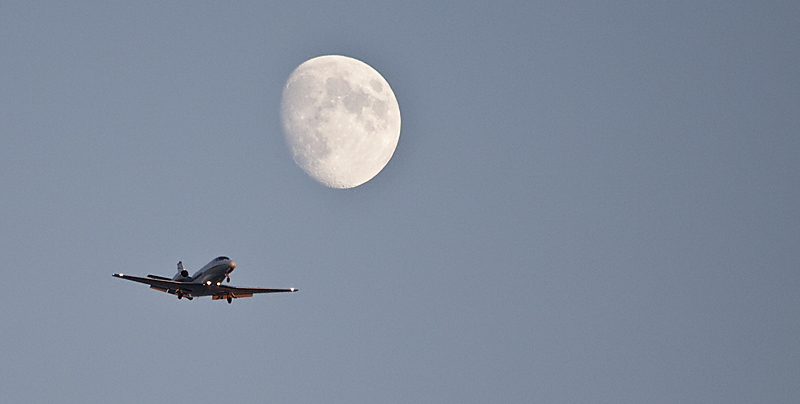 flying to the moon