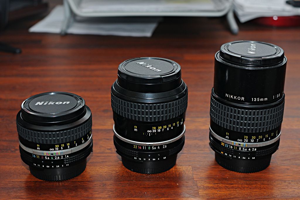 Three Vintage Nikkors