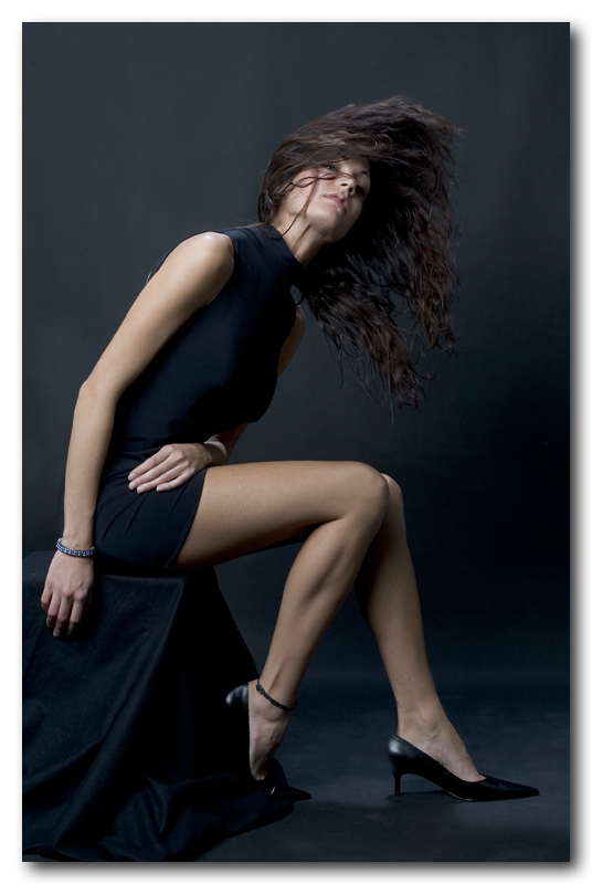 in black