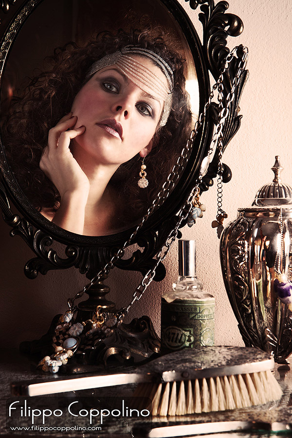 At the mirror
