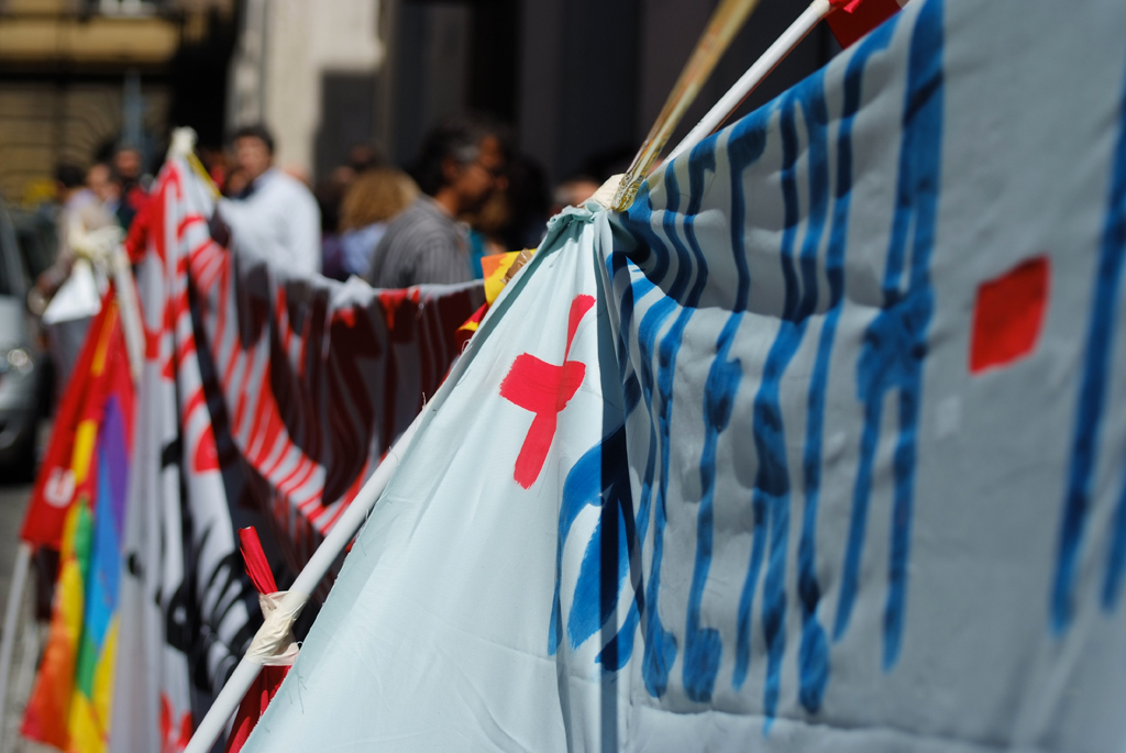 Striscioni sit-in