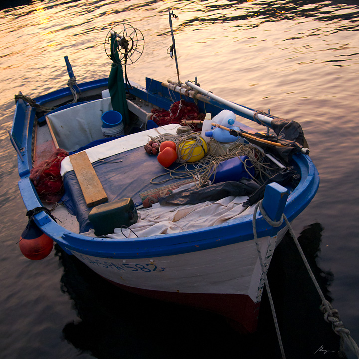 Barca al tramonto
