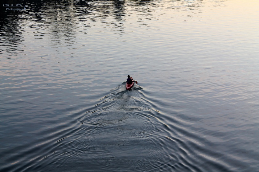 In canoa sul po