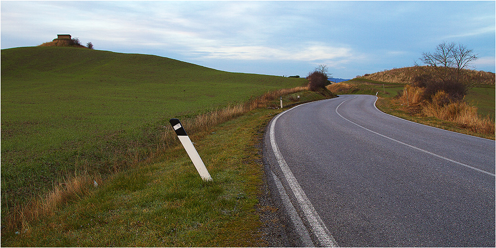 Strada tra le colline pisane