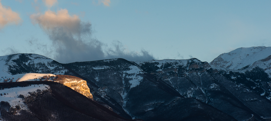 ultimo sole sulla roccia