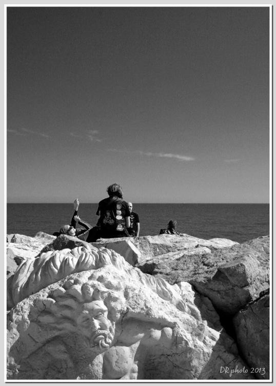 bikers on the beach